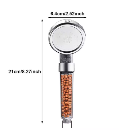 Pommeau de Douche Filtrant Billes Minérales