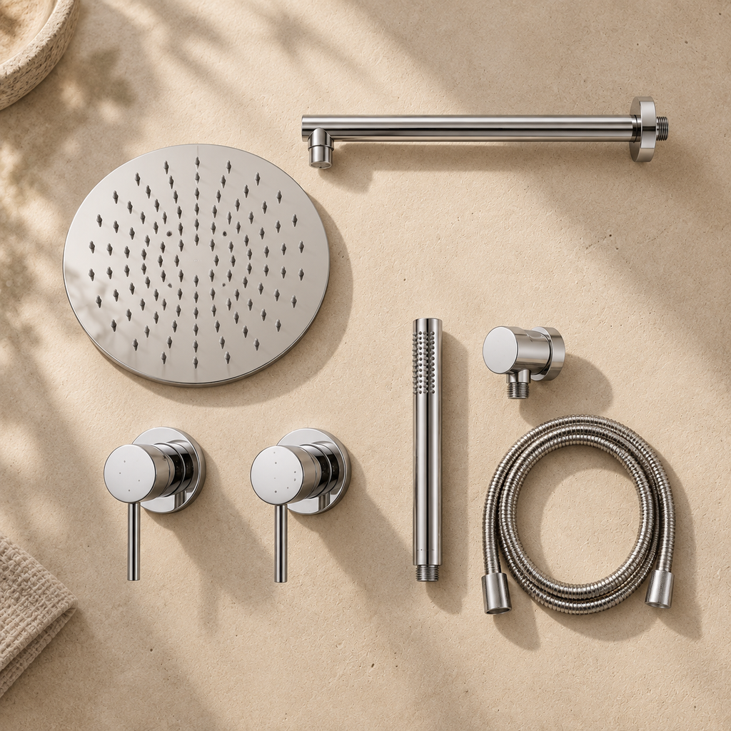 Colonne de Douche Encastrable Chrome 360°