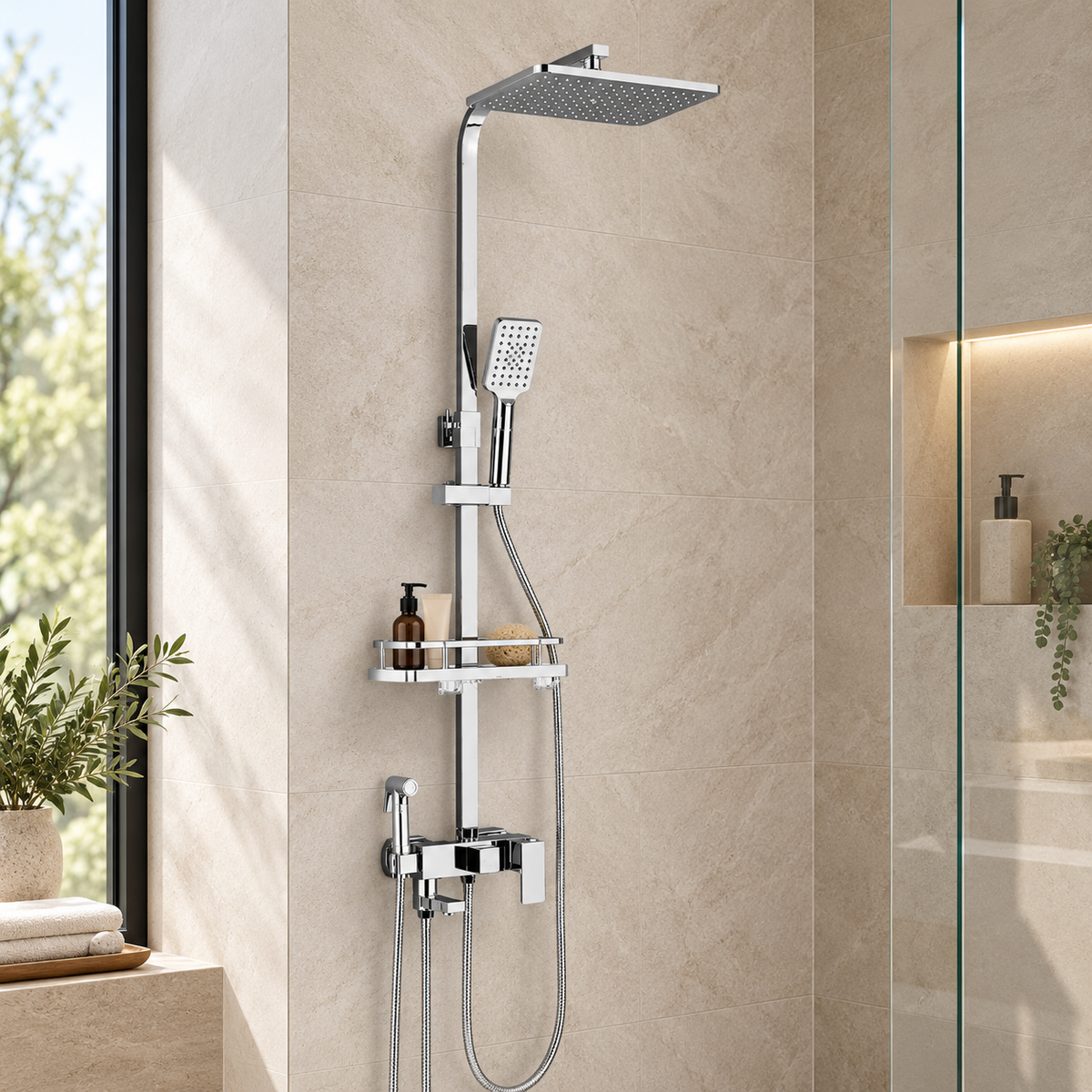 Colonne de Douche Chrome Réglable