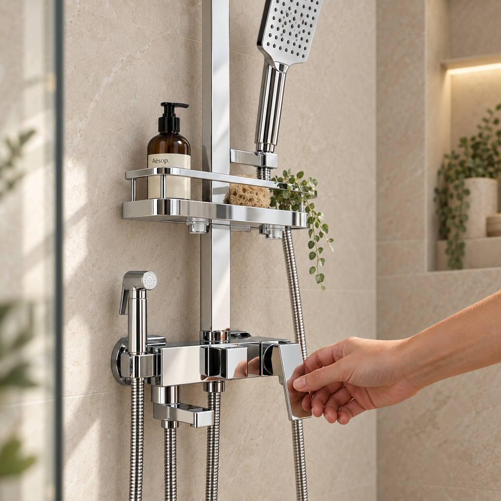 Colonne de Douche Chrome Réglable