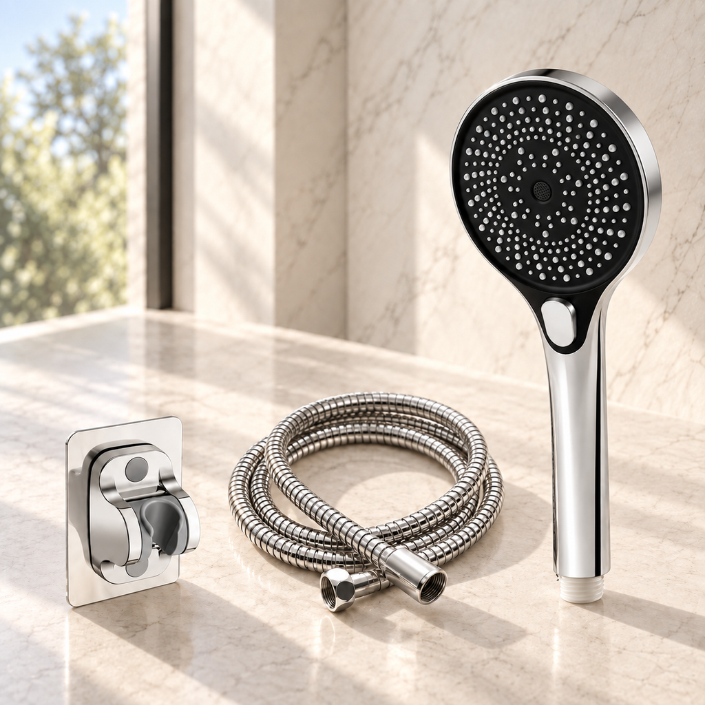Pommeau de douche haute pression large, tête 26,5 × 13 cm – vue 5