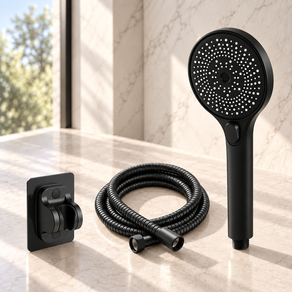 Pommeau de douche haute pression large, tête 26,5 × 13 cm – vue 4