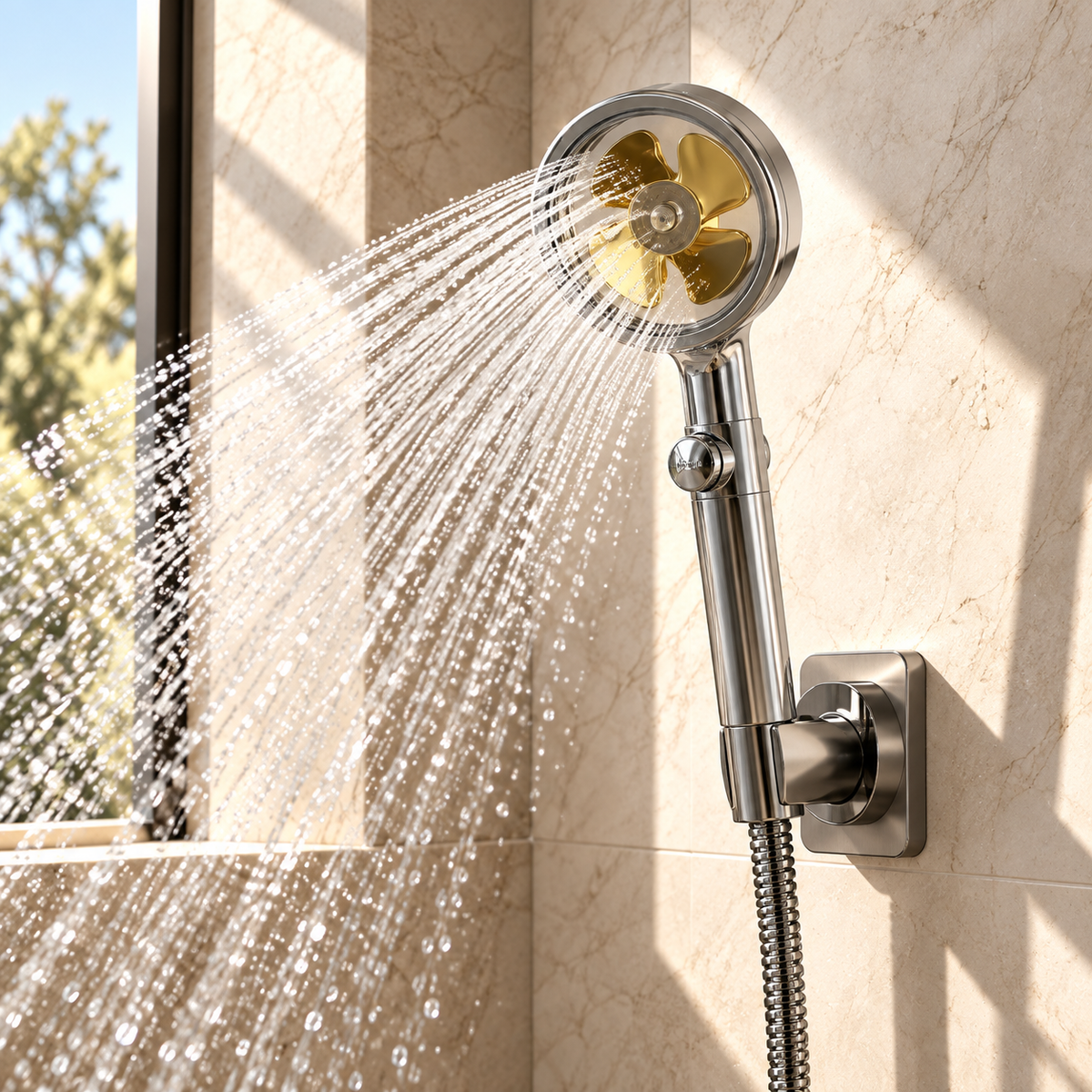 Pommeau de douche filtrant turbo 360°