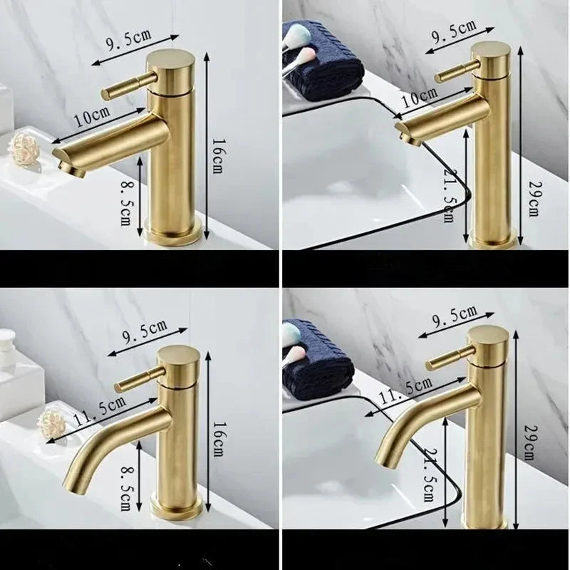 Mitigeur Lavabo Or Brossé